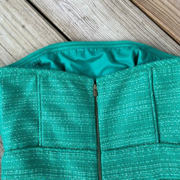Banana Republic Green Tweed Strapless Mini Dress Size 2. NEW - Picture 8 of 13